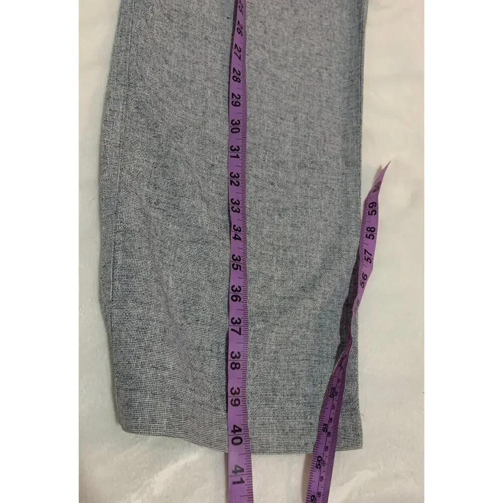 Men's Banana Republic Linen Blend Dress Trouser Pants Light Gray Size 35X32